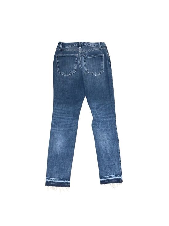 EXPRESS Skinny Mid Rise Flex Hyper stretch Raw Hem Jeans size Small 0-4 Short